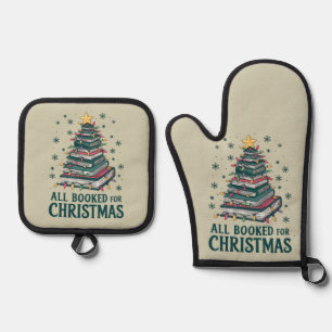 Alle boeken gereserveerd voor kerstcadeau voor bib ovenwant & pannenlap set