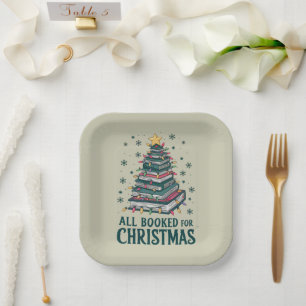 Alle boeken gereserveerd voor kerstcadeau voor bib papieren bordje