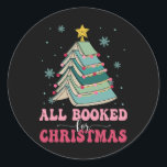 Alle boeken voor Christmas Pine Tree Funny Xmas Ronde Sticker<br><div class="desc">Alle boeken voor Christmas Pine Tree Funny Xmas</div>