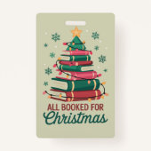 Alle boeken voor de kerstbibliothecaris Book Lover Badge (Voorkant)