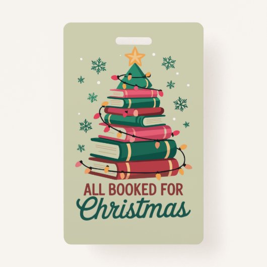 Alle boeken voor de kerstbibliothecaris Book Lover Badge (Voorkant)