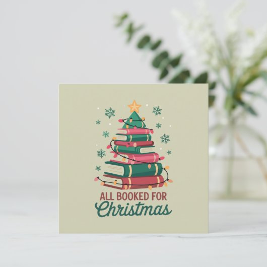 Alle boeken voor de kerstbibliothecaris Book Lover Kaart (Staand voorkant)