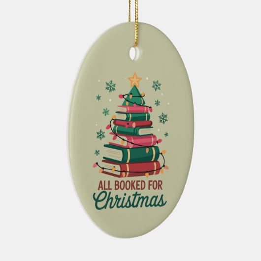 Alle boeken voor de kerstbibliothecaris Book Lover Keramisch Ornament (Rechts)