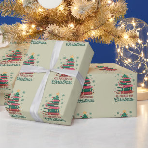 Alle boeken voor kerst Bibliothecaris Boekliefhebb Cadeaupapier