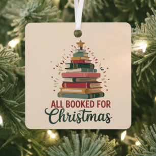 Alle boeken voor Kerst Boekenboom Kerstmis Leraar Metalen Ornament