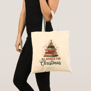 Alle boeken voor kerst Boekenboom Kerstmis Leraar Tote Bag