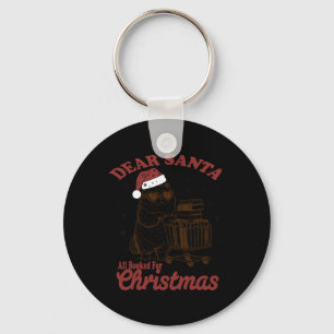 Alle boeken voor kerst Funny Cat Book Christmas Sleutelhanger