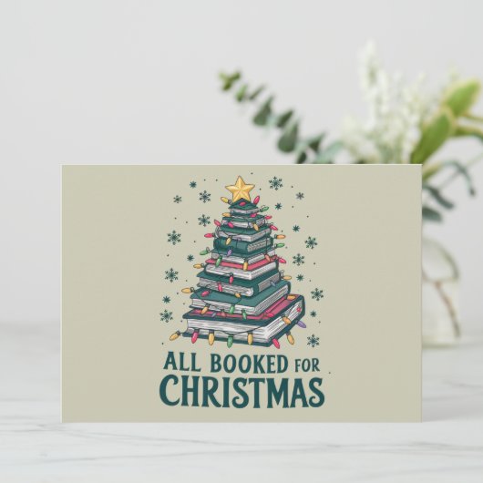 Alle boeken voor kerstcadeau voor Librarian Lover Feestdagenkaart (Staand voorkant)