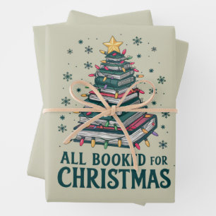 Alle boeken voor kerstcadeau voor Librarian Lover Inpakpapier Vel