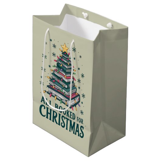 Alle boeken voor kerstcadeau voor Librarian Lover Medium Cadeauzakje (Voorkant Gekanteld)