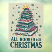 Alle boeken voor kerstcadeau voor Librarian Lover Raamsticker (Vel 3)