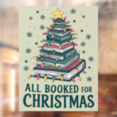 Alle boeken voor kerstcadeau voor Librarian Lover Raamsticker (Vel 2)