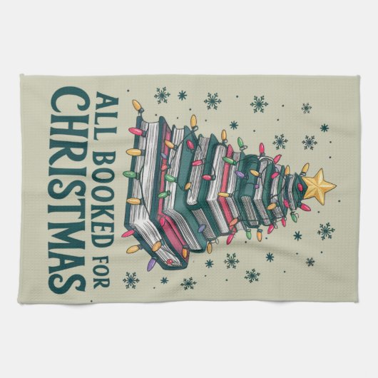 Alle boeken voor kerstcadeau voor Librarian Lover Theedoek (Horizontaal)