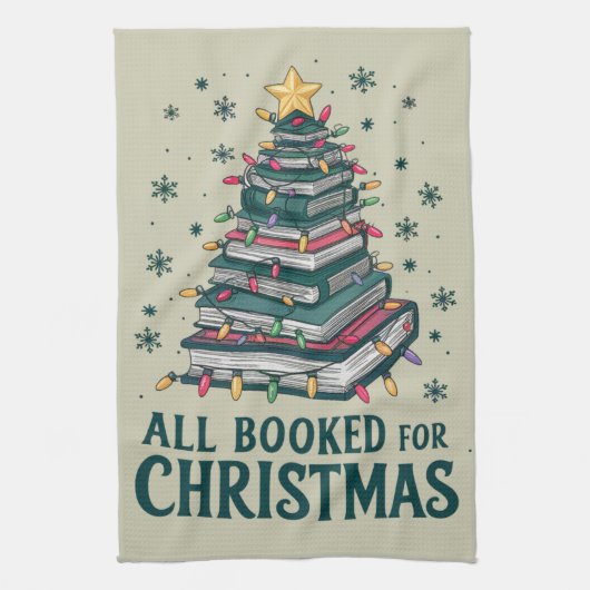 Alle boeken voor kerstcadeau voor Librarian Lover Theedoek (Verticaal)