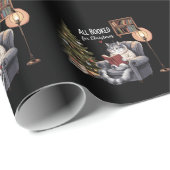 Alle boeken voor Kerstmis Bookish Cat Winter Readi Cadeaupapier (Rol Hoek)