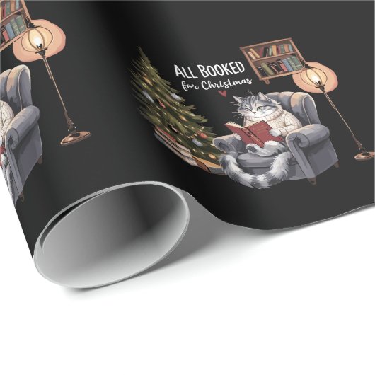 Alle boeken voor Kerstmis Bookish Cat Winter Readi Cadeaupapier (Rol Hoek)