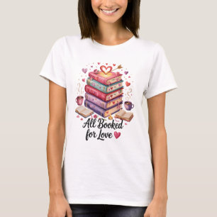 Alle boeken voor liefdeskoffie en -boeken Valentij T-shirt