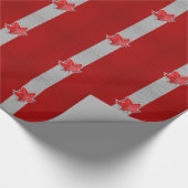 Alle Canadese rode maple Leaf op koolstofvezel afd Cadeaupapier (Hoek)