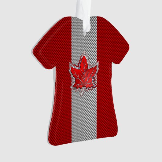Alle Canadese rode maple Leaf op koolstofvezel afd Ornament (voorkant)