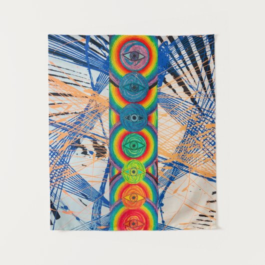 ALLE CHAKRA'S ZIEN WANDKLEED (Voorkant)