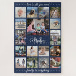 Alle citaatfamilies fotocollage marinemonogram bla legpuzzel<br><div class="desc">Geniet van de eenvoudige grappen van het gezin met een unieke en leuke foto-collage puzzel. Als u een achtergrond of tekst in andere kleuren dan blauw, wit en grijs verkiest, zie hieronder instructies. (AFBEELDING PLACEMENT TIP: Een gemakkelijke manier om een foto precies te centreren hoe u wilt is het te...</div>