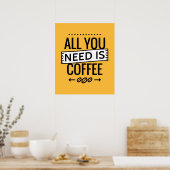 Alle citaten hebben koffie nodig poster (Keuken)