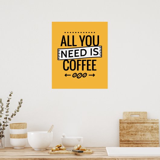 Alle citaten hebben koffie nodig poster (Keuken)