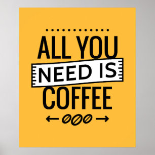 Alle citaten hebben koffie nodig poster