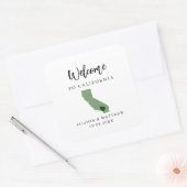 Alle Colour California WeduwWelkomsttas of boxen Vierkante Sticker (Envelop)