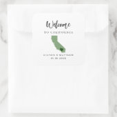 Alle Colour California WeduwWelkomsttas of boxen Vierkante Sticker (Tas)