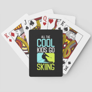 Alle coole kids gaan skiën pokerkaarten