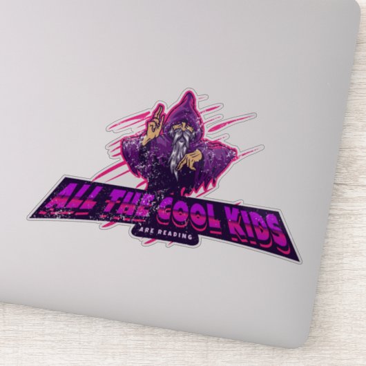 Alle coole kinderen lezen de sticker van het toven (Detail)