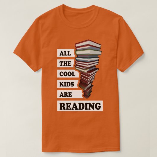 Alle coole kinderen lezen t-shirt (Design voorkant)