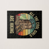 Alle Coole Meiden Wandelen Retro Legpuzzel (Horizontaal)