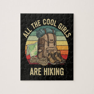 Alle Coole Meiden Wandelen Retro Legpuzzel