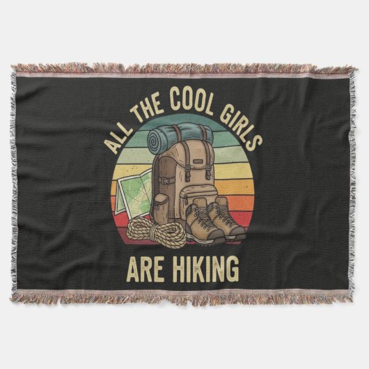 Alle Coole Meisjes Wandelen Retro Deken (Voorkant)
