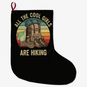 Alle Coole Meisjes Wandelen Retro Grote Kerstsok