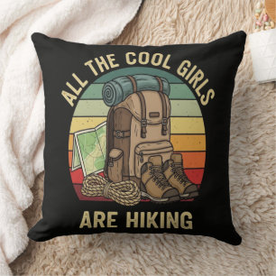 Alle Coole Meisjes Wandelen Retro Kussen