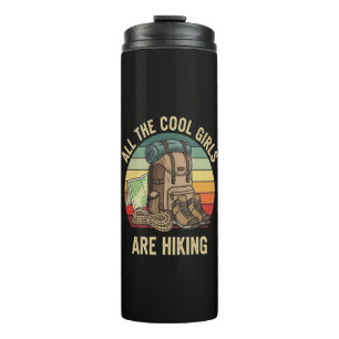 Alle Coole Meisjes Wandelen Retro Thermosbeker
