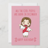 Alle Coole Mensen Zijn Geboren in December Verjaar Feestdagenkaart (Voorkant)