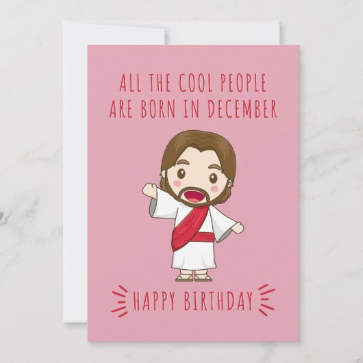 Alle Coole Mensen Zijn Geboren in December Verjaar Feestdagenkaart (Voorkant)