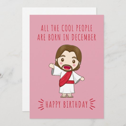 Alle Coole Mensen Zijn Geboren in December Verjaar Feestdagenkaart (Voorkant / Achterkant)