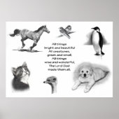 ALLE CREATUREN GROOT EN KLEIN: PENCIL TEKST POSTER (Voorkant)