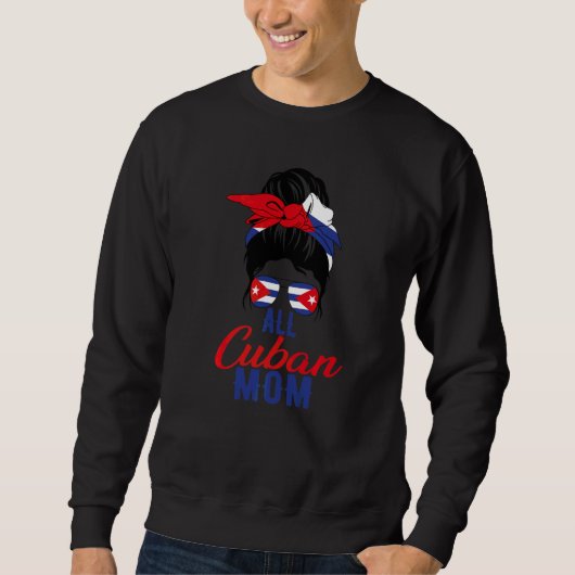 Alle Cubaanse Moeder Cuba Vlag Voor Moeder   Trui (Voorkant)