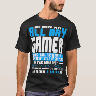 ALLE DAG GAMER Tet Gaming Decreet T-shirt