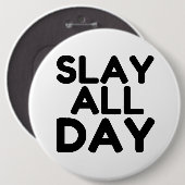 ALLE DAG SLAGEN RONDE BUTTON 6,0 CM (Voorkant /achterkant)