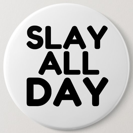 ALLE DAG SLAGEN RONDE BUTTON 6,0 CM (Voorkant)