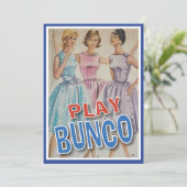 Alle dames spelen Bunco Kaart (Staand voorkant)