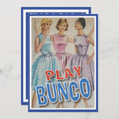 Alle dames spelen Bunco Kaart (Voorkant / Achterkant)