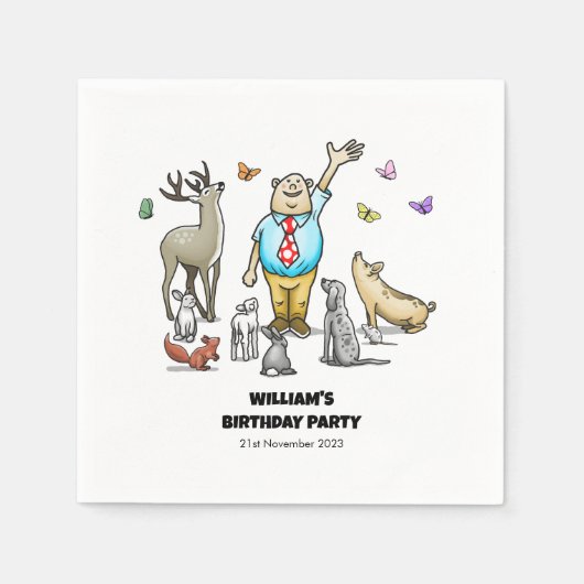 Alle dieren bellen servet (Voorkant)